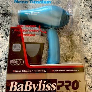 BaByliss Pro travel blow dryer Nano Titanium new